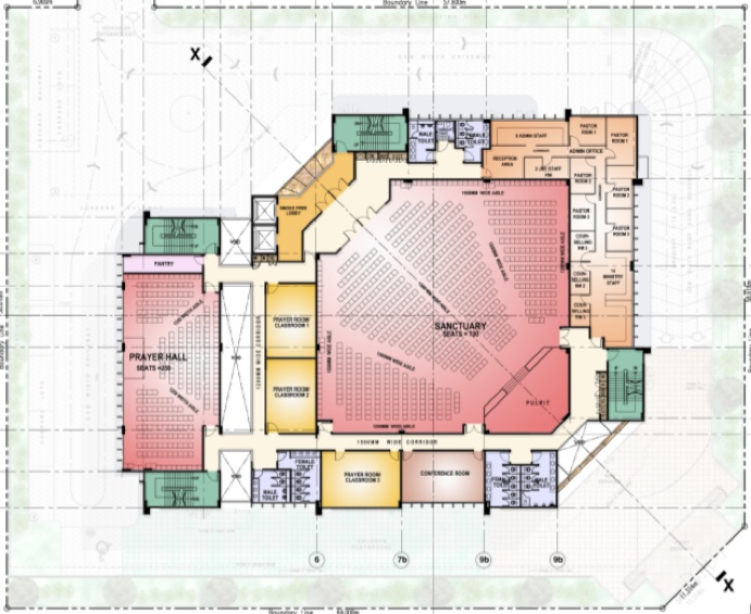 Church Floor Plan and Interiors